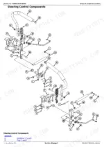 john-deere-z425-to-z465-eztrak-residential-mower-technical-manual-tm113019-exploded-view-248.webp John Deere Z425, Z435, Z445, Z465 EZtrak Mower exploded view diagram of steering control components and linkages.