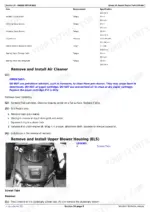john-deere-z425-to-z465-eztrak-residential-mower-technical-manual-tm113019-procedures-49.webp John Deere Z425, Z435, Z445, Z465 EZtrak Mower engine torque specs, air cleaner removal, and blower housing screen removal.
