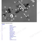 John Deere Z525E, Z535M, Z540M, Z535R, Z540R, Z500 Series, 48A, 54A, 62C, 48HC, 54HC, 60HC exploded view of two-barrel carburetor.