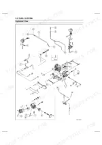 kawasaki-brute-to-4x4-all-terrain-vehicle-service-manual-99924-1334-02-exploded-view-65.webp Kawasaki BRUTE FORCE 750 4x4i, KVF 750 4x4 fuel system exploded view diagram showing throttle bodies and cables.