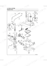 kawasaki-klf250-a1-klf250-a2-klf250-a3-all-terrain-vehicle-service-manual-exploded-view-41.webp Kawasaki KLF250 fuel system exploded view showing carburetor, air cleaner, and fuel tank components.