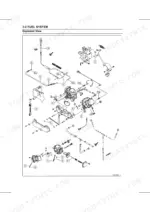 kawasaki-teryx-750-4x4-recreation-utility-vehicle-service-manual-99924-1397-01-exploded-view-71.webp Kawasaki Teryx 750 4x4 fuel system exploded view diagram showing throttle bodies, cables, and linkage components.