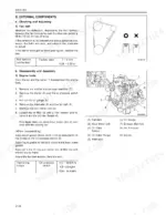 kioti-dk45-dk50-tractor-repair-manual-procedures-52.webp Kioti DK45, DK50 engine fan belt adjustment procedure, engine body disassembly steps, and oil pressure switch torque specs.