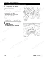 kioti-dk50s-to-dk551-tractors-workshop-manual-a13-woo-procedures-74.webp Kioti DK50S, DK55, DK501, DK551 engine oil draining procedure, dipstick location, and oil drain plug diagram.