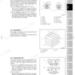 Kioti LK30 engine cooling system diagrams showing thermostat, radiator core, and radiator cap operating principles.