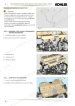 Kohler KDI 1903 M, KDI 2504 M: Procedures for replacing injection fuel pipes and removing the rocker arms cover.