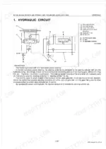 Kubota BX1850, BX2350, RCK48-18BX, RCK54-23BX, RCK60B-23BX, RCK48P-18BX, RCK54P-23BX, LA203, LA243 steering hydraulic circuit diagram.