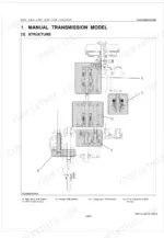 kubota-l3130-to-l5030-tractor-service-manual-97897-13050-system-diagram-193.webp Kubota L3130, L3430, L3830, L4330, L4630, L5030 manual transmission structure diagram showing gear shift and PTO clutch sections.