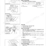 Kubota L3240-3, L3540-3, L4240-3, L5240-3, L5740-3 engine service manual: fan drive pulley, gear case, and oil slinger removal.