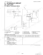 Kubota L3301, L3901, L4701 hydraulic circuit diagram and pressure specifications for manual transmission models.