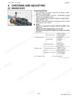 Kubota L3301, L3901, L4701 engine compression pressure test procedure, specifications, and tightening torque table.