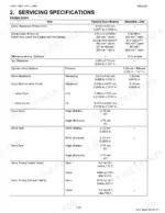 Kubota L3301, L3901, L4701 engine body servicing specifications table for valve clearance, compression, and timing.