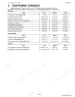 Kubota L3301, L3901, L4701 engine tightening torque specification tables for tractor, steering, and axle components.