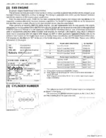kubota-l3560-to-l6060-tractor-workshop-manual-9y111-08242-procedures-31.webp Kubota L3560, L4060, L4760, L5060, L5460, L6060 E4B engine emission regulation tables and cylinder numbering diagram.