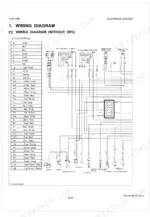 kubota-l4300-tractor-workshop-manual-97897-12793-wiring-324.webp Kubota L4300 electrical system wiring diagram without OPC, including wire color codes and component connections.
