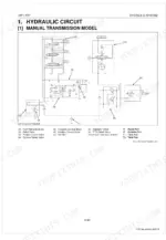 kubota-l4600-tractor-workshop-manual-9y111-07611-hydraulic-329.webp Kubota L4600 hydraulic circuit diagram for manual transmission models showing valves, pump, and steering controller.