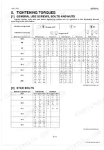kubota-l4600-tractor-workshop-manual-9y111-07611-torque-27.webp Kubota L4600 workshop manual torque specification tables for general use screws, bolts, nuts, and stud bolts by size and grade.