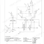 Kubota LA1954AU, LA2254AU hydraulic circuit diagram for the standard type control valve and loader components.