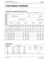 Kubota LA344, LA344S tightening torque specifications table for general use screws, bolts, nuts, and stud bolts.