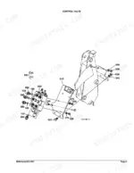 kubota-la681-excavator-loader-parts-catalog-hydraulic-parts-9.webp Kubota LA681 exploded view diagram of the control valve assembly, mounting bracket, and hydraulic fittings.