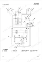 Kubota LM2605 front loader hydraulic system diagram showing boom, bucket, and 3rd/4th function cylinders and valves.