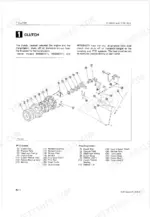 Kubota M4500(A/AC), M5500(A/AC), M7500(A/AC) exploded view diagram of the dual clutch assembly and linkage components.