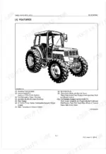 Kubota M4900, M5700, M5700HD tractor features overview with illustration and list of ten key system specifications.