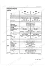 Kubota M4900, M5700, M5700HD ROPS tractor specifications table including engine, dimensions, and hydraulic system data.