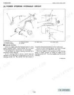 Kubota M4900, M5700 power steering hydraulic circuit diagram, pump, controller, cylinder, and flow description.