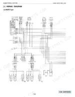 Kubota M4900, M5700 ROPS type electrical wiring diagram showing lights, relays, battery, and starter motor connections.