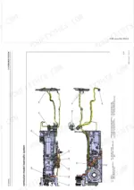 Kubota M5091, M5111 hydraulic system diagram showing transmission pump, valves, and cylinder component locations.