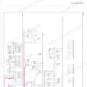 Kubota M5091, M5111 wiring diagram showing Engine ECU, Tractor ECU, and various sensor connections.