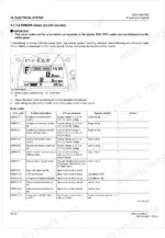 Kubota M5N-091, M5N-111 LCD monitor error code table, including problem descriptions and system reactions for tractor ECU.