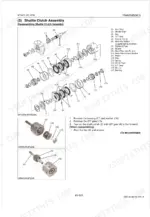 kubota-m7040suhd-tractor-workshop-manual-9y111-06260-exploded-view-76.webp Kubota M7040SUHD exploded view diagram and disassembly procedure for the transmission shuttle clutch assembly.