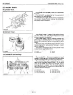 Kubota M7580, M8580, M9580 engine body diagrams showing cylinder block, cylinder head, and crankshaft bearing assembly.
