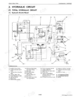 Kubota M8540, M9540 hydraulic system diagram showing total hydraulic circuit for hydraulic shuttle models.