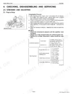 Kubota M8540, M9540 engine compression pressure testing procedure, specifications, and tightening torque table.