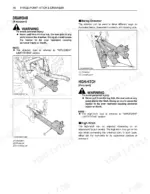 kubota-m8540-narrow-tractor-operator-manual-maintenance-67.webp Kubota M8540 NARROW drawbar and high-hitch adjustment diagrams, safety warnings, and component identification.