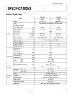 kubota-m8540-narrow-tractor-operator-manual-specs-24.webp Kubota M8540 NARROW specification table listing engine, dimensions, weight, and traveling system technical data.