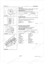 Kubota M9000DT-M transmission service manual: bearing holder, front wheel drive gear, and auxiliary shift section procedures.