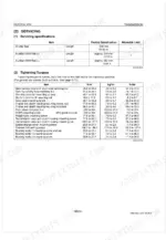 Kubota M9000DT-M transmission servicing specifications and tightening torque values for bolts and nuts.