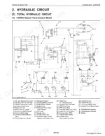 Kubota M9540 Dual Speed total hydraulic circuit diagram showing pumps, valves, and clutch packs with component legend.