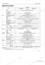 Kubota ME8200, ME9000 specifications table for engine, dimensions, traveling, hydraulic, and PTO systems.