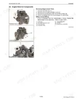 kubota-mx4700-mx5100-tractor-workshop-manual-exploded-view-121.webp Kubota MX4700, MX5100 engine external components removal procedure showing tank stay, oil filter, and turbocharger.