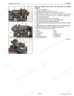 kubota-mx4700-mx5100-tractor-workshop-manual-procedures-119.webp Kubota MX4700, MX5100 engine procedure for removing muffler, fuel tank, fuel tank stay, and wiring harness.