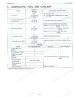 kubota-mx5000-tractor-shop-manual-97897-12920-torque-20.webp Kubota MX5000 service manual table listing lubricant, fuel, coolant capacities, and greasing points for maintenance.