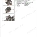 Kubota MX5100, MX5100HST engine external components removal procedure, turbocharger, oil filter, and tank stay diagrams.