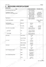 Kubota MX5100, MX5100HST engine body servicing specifications table for valve clearance, compression, and timing.