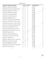 Kubota MX5100H crank case parts list table with reference numbers, part names, quantities, and weights.