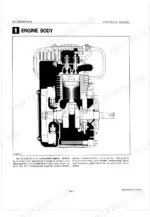 Kubota OC60, OC80, OC95 engine body cross-section diagram showing internal piston, crankshaft, and valve assembly.